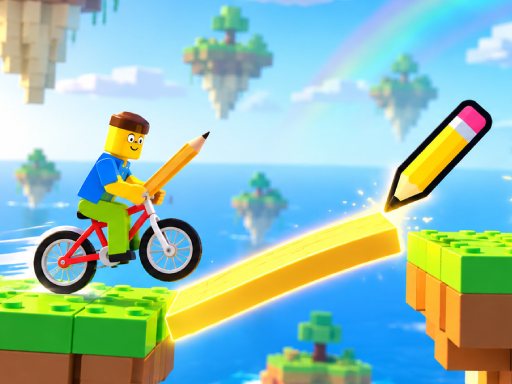 Bike Obby Draw Pencil - Draw Your Own Path and Race!
