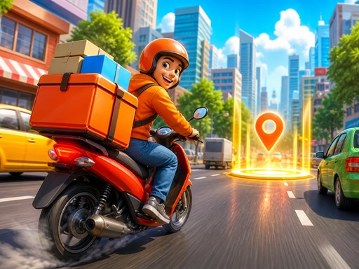 City Delivery Rider Simulator - Free Motor Game