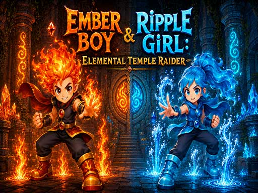 Ember Boy and Ripple Girl - Ücretsiz 2 Kişilik Macera Oyunu