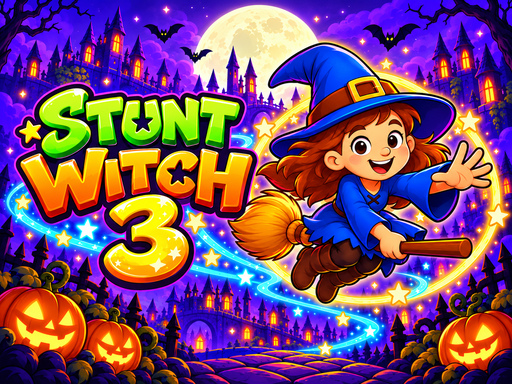 Stunt Witch 3 - Magical Witch Adventure and Flight Game