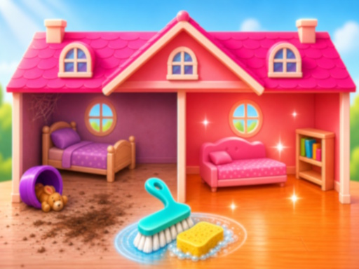 Tidy Up the Dollhouse - Eğlenceli Ev Temizleme Oyunu